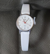 BRAND NEW Vintage Timex Indiglo Quartz Watch CR1216 White Leather Band