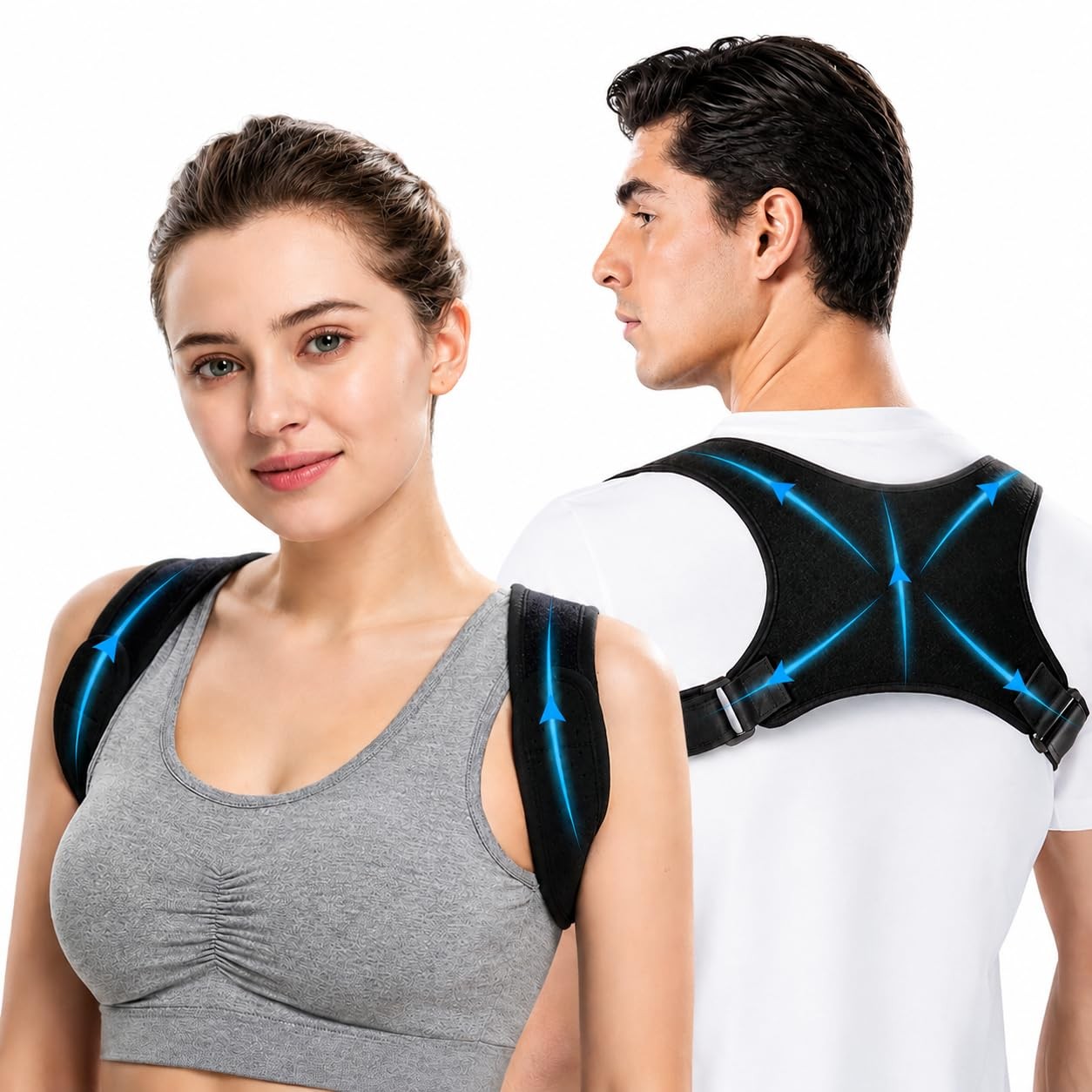 Posture Corrector Women and Men Comfortable Adjustable Upper Back Brace Posture