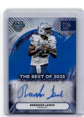 2025 Bowman University #BOA-BLE Brendon Lewis Best Of 2025 Autographs Blue #/150