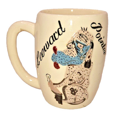 VTG Hunting Dog Coffee Mug LEEWARD POINTER Cup Game funny gag joke ceramic