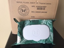 The Honest Company Flushable Wipes for 42 Count Pack of 8 , Tropical Leaves