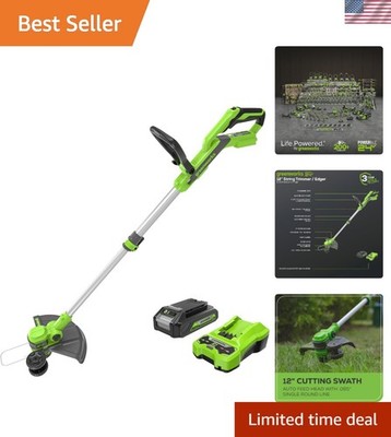 Gen 2 Cordless String Trimmer/Edger 12  Cutting Width   Ergonomic & Easy Start