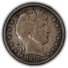 1898 25c Silver Barber Quarter - VF/XF - SKU-Y6663