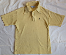 Grand Slam Mesh Vintage Polo Golf Shirt Penguin Munsingwear 60s 70s Yellow Men L