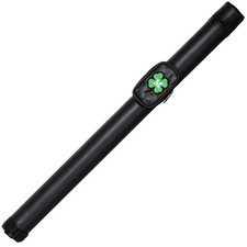 McDermott 1x1 Hard Round Vinyl Pool/Billiard Cue Case - Black w/Clover