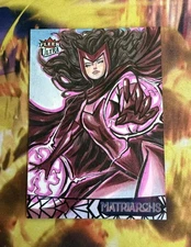 2024 Fleer Ultra Matriarchs of Marvel Scarlet Witch Sketch Card 1/1 Melike Acar