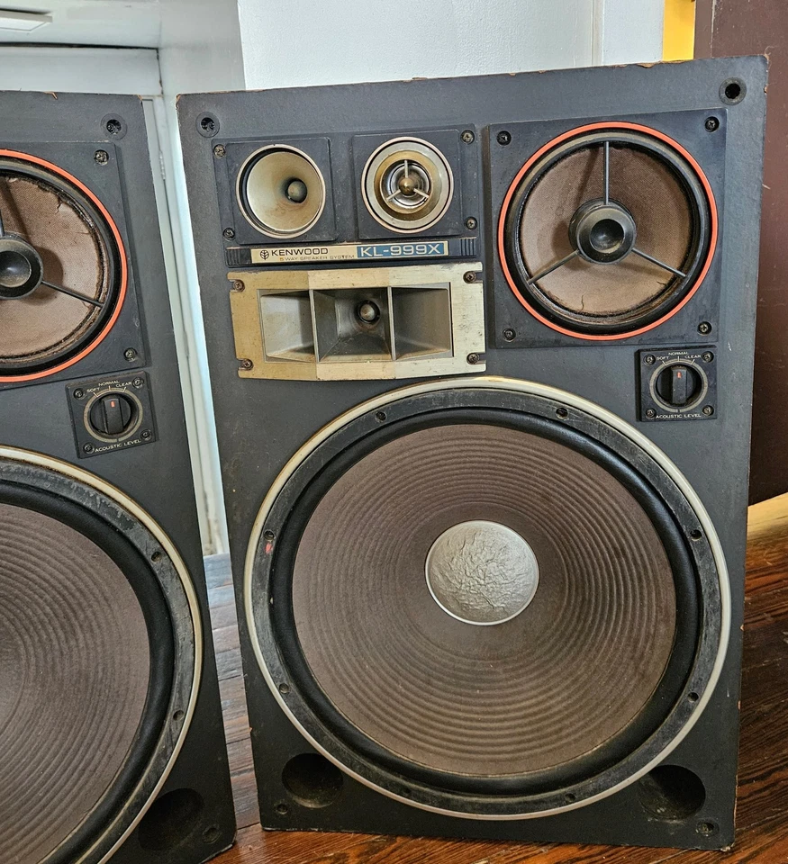 VTG Pair Of Kenwood KL-999X 5-Way Floor Speakers (Tested) - Image 3 of 4