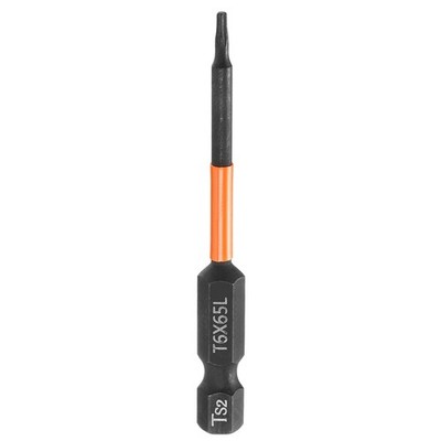 T6 Torx Head Screwdriver Bit 2.56'' Long 1/4'' Hex Shank Magnetic Screw Driver