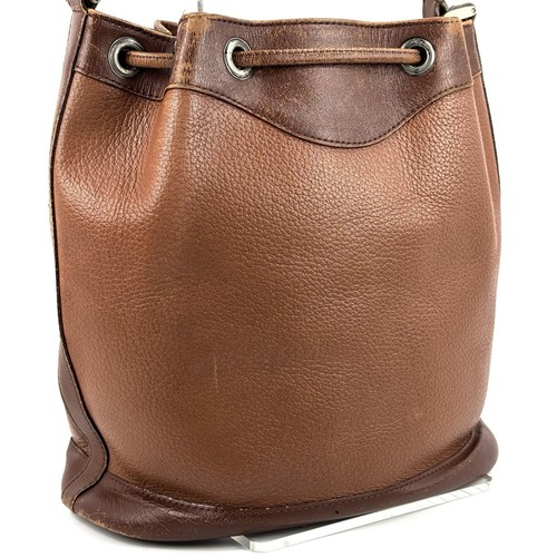 BURBERRY Shoulder Bag Brown Leather Drawstring Authentic - Bild 2 von 24
