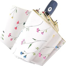 Color Glue Coating Sun Umbrella UV Protection Compact Folding Windproof Parasols