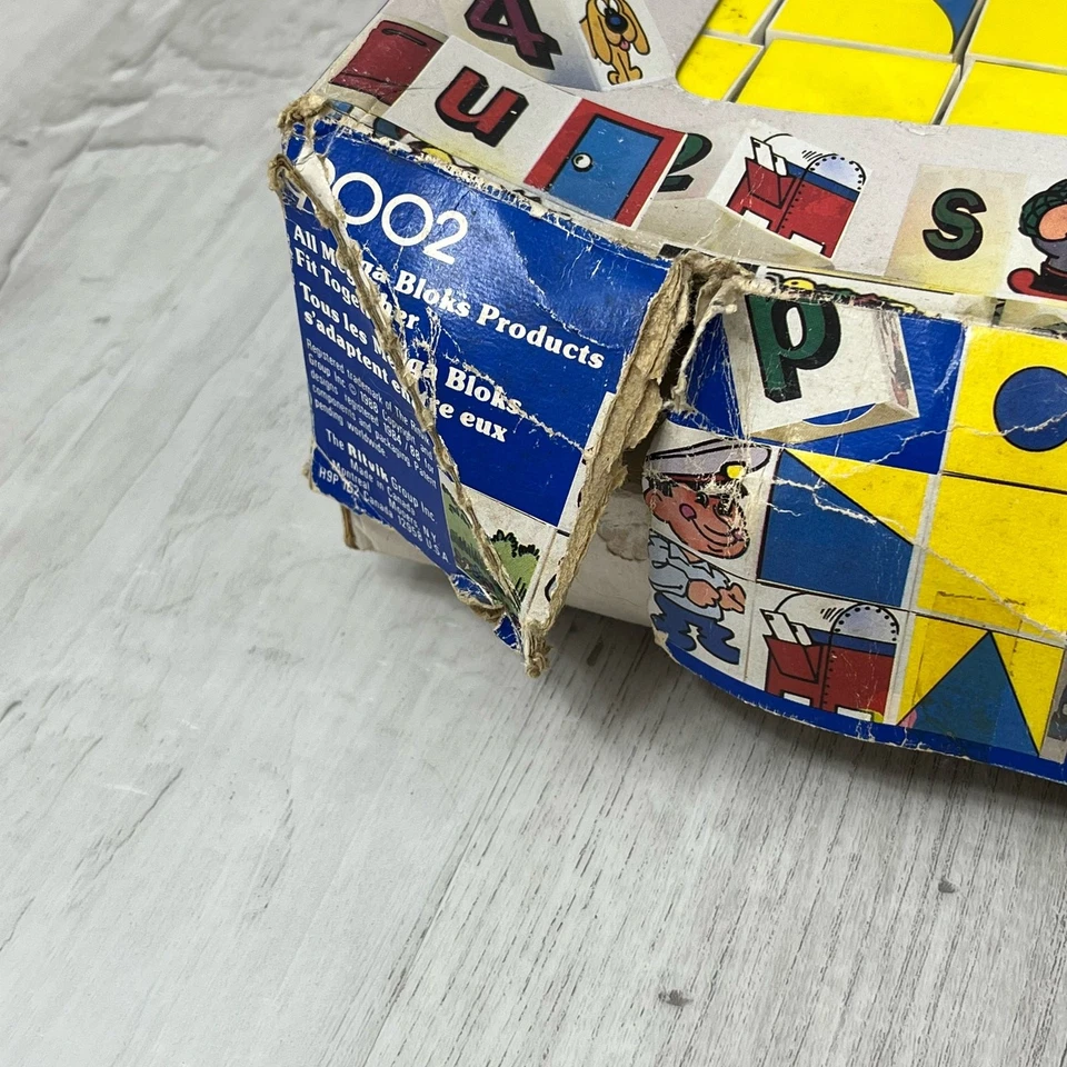 Vintage 1988 Ritvik Mega-Bloks 9002 Learning Cubes Alphabet  - Image 3 of 4