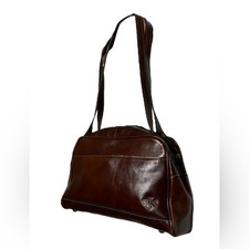 Patricia Nash Cognac Distressed Manali Satchel Handbag EUC