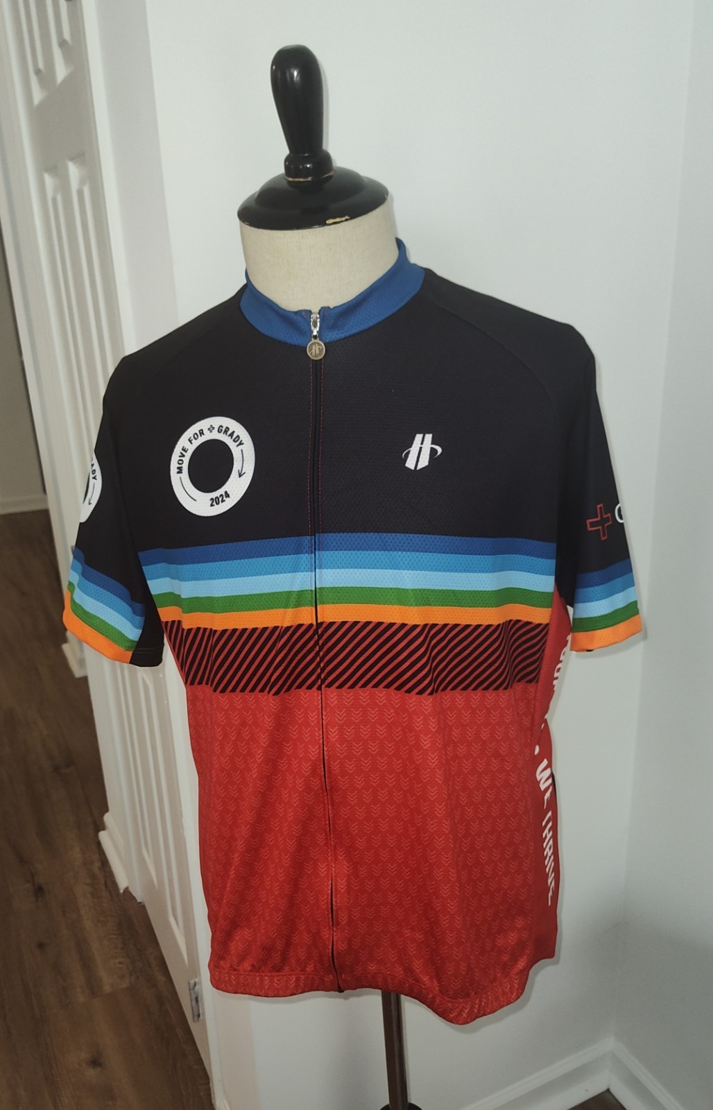 Men's NWT Hincapie Cycling Jersey  Short Sleeve Grady Hospital XL Atlanta Area