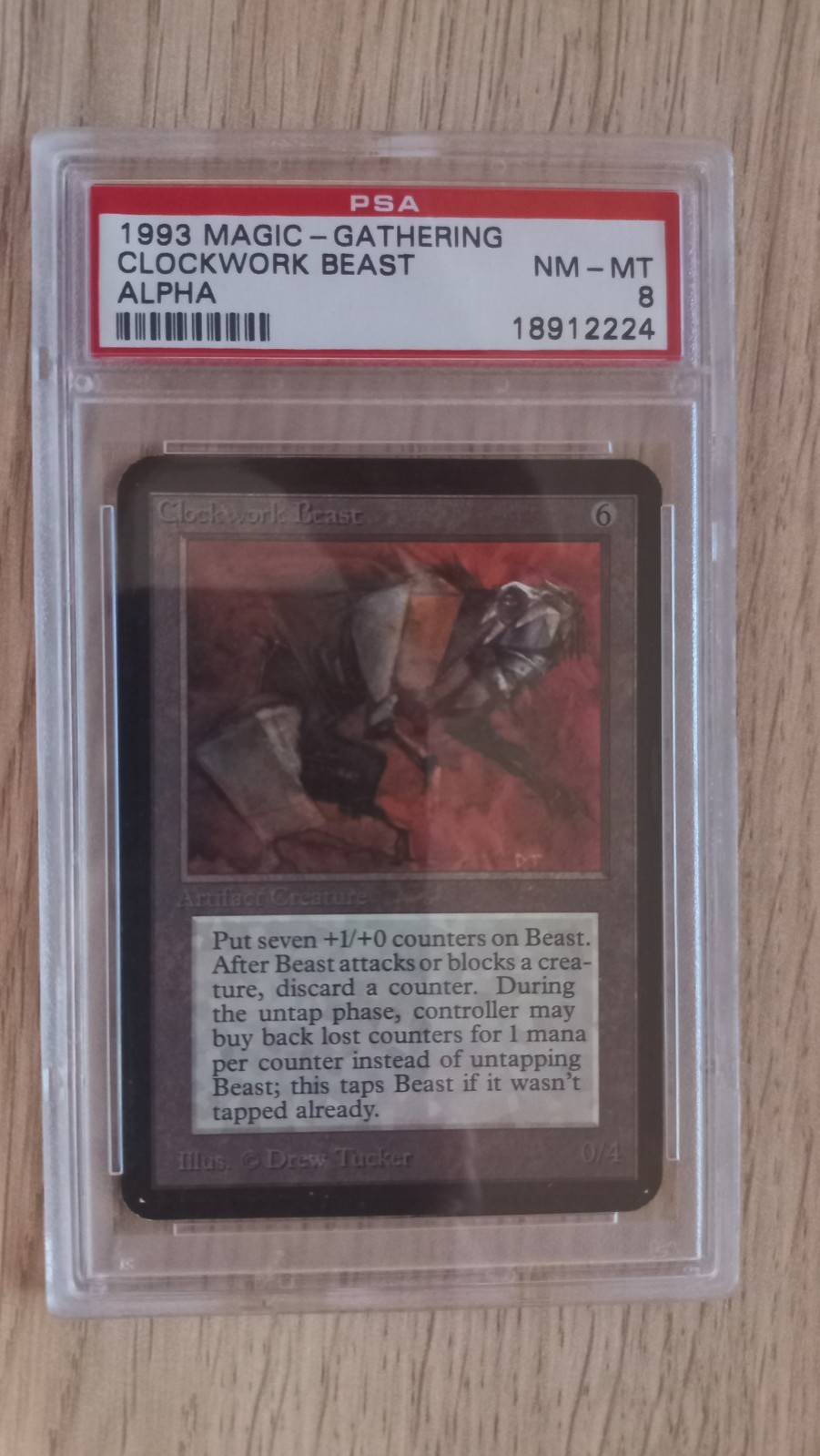 Clockwork Beast MTG Limited Edition ALPHA PSA NM-MT 8; Magic The Gathering