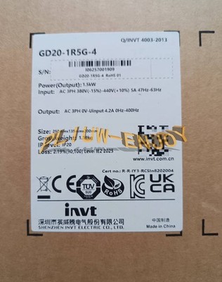 1PC New INVT Inverter GD20-1R5G-4 380V/1.5KW