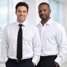 Mens Regular Fit Shirt,Formal Office Wedding Single  Double Cuff,Free Cufflinks