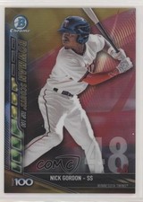 2017 Bowman Chrome Scouts Top 100 Gold Refractor 45/50 Nick Gordon #BTP-48 0c6