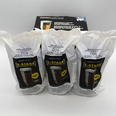 Zerowater 5-Stage Water Filters  Lot Of 3 Filters