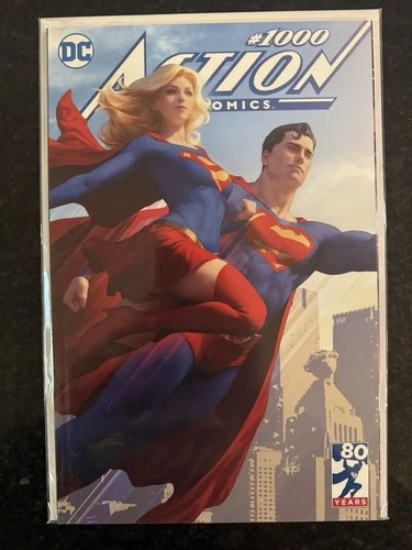 ACTION COMICS #1000 ARTGERM Vintage Variant Superman Supergirl DC KEY NM+!