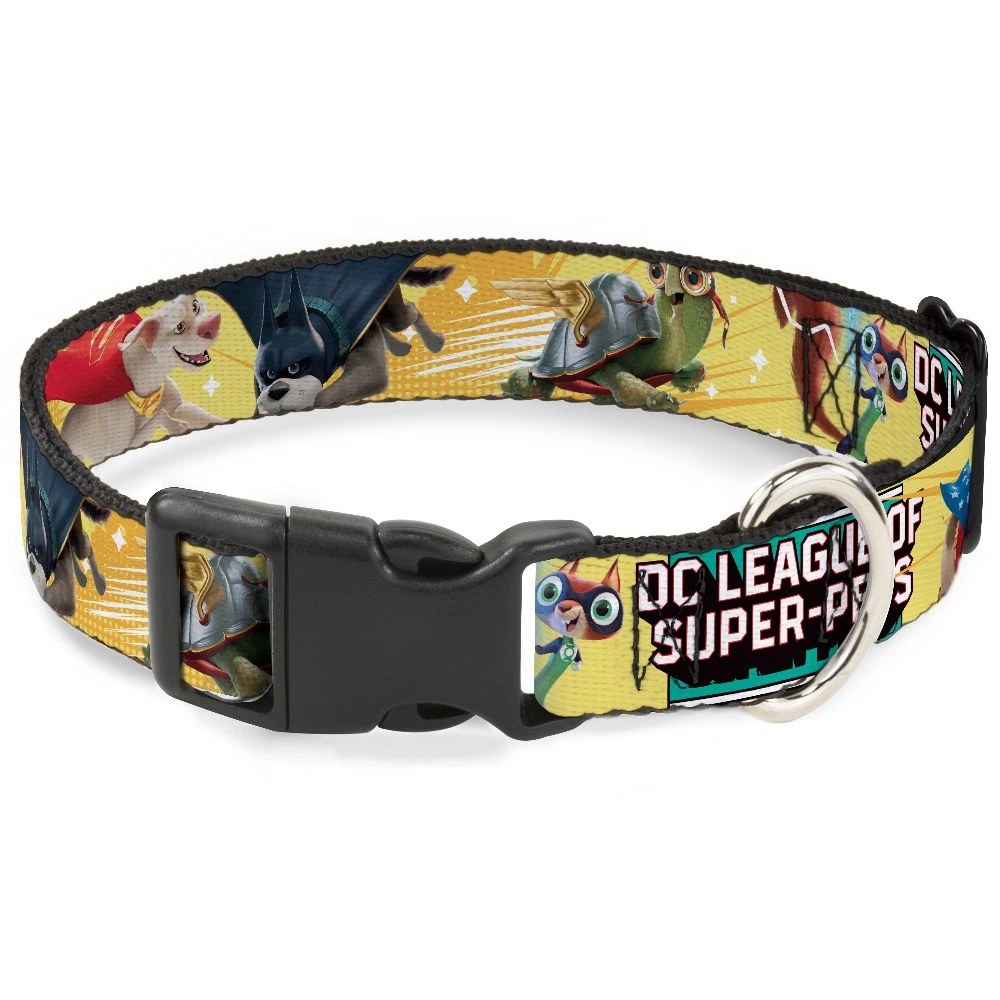 Plastic Clip Collar DC LEAGUE OF SUPER-PETS 6-Superhero Pet Poses Co (US IMPORT)