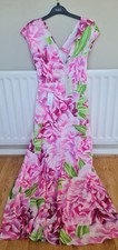 LADIES BNWT LIQUORISH LONDON PINK FLORAL MAXI DRESS SIZE 12