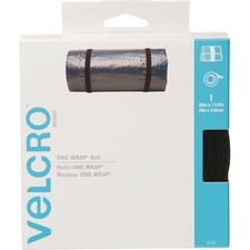 VELCRO Brand One Wrap 91372 Fastener, 1-1/2 in W, 30 in L, Nylon/Polypropylene,