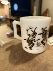 Vintage 1950s Milkglass Children's Davy Crockett Souvenir Mug  in Excellent Cond