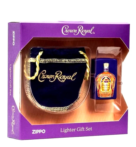 Sharp Collectable Crown Royal Purple Zippo Lighter  Gift Set