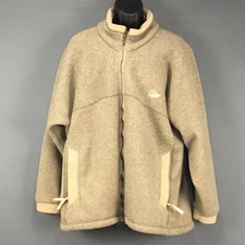 Lowe Alpine Jacket Mens Large Tan Sherpa Lined Polartec Full Zip Fleece USA