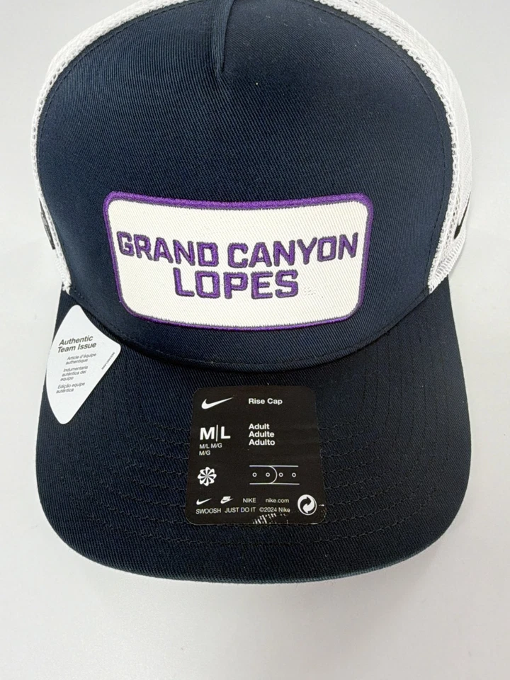 Nike Rise Grand Canyon Lopes GCU Team Emitido Negro Malla Snapback Gorra Gorra M/L Foto 2 de 4