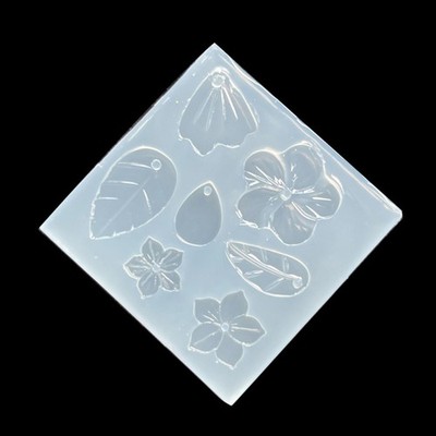 DIY Craft Flower Leaves Earrings Epoxy Resin Mold Jewelry Pendant Silicone Mould