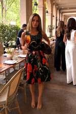 Dolce & Gabbana Set Top And Flared Skirt Floral Carnations Print Dress-look IT38