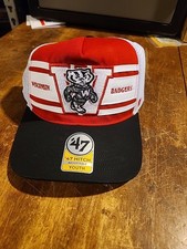 '47 NCAA Wisconsin Badgers Trucker Snapback Mesh Back Adjustable youth