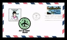 DR JIM STAMPS US COVER TRANSPACIFIC AIRMAIL 50TH ANNIVERSARY FDC HAND COLORED
