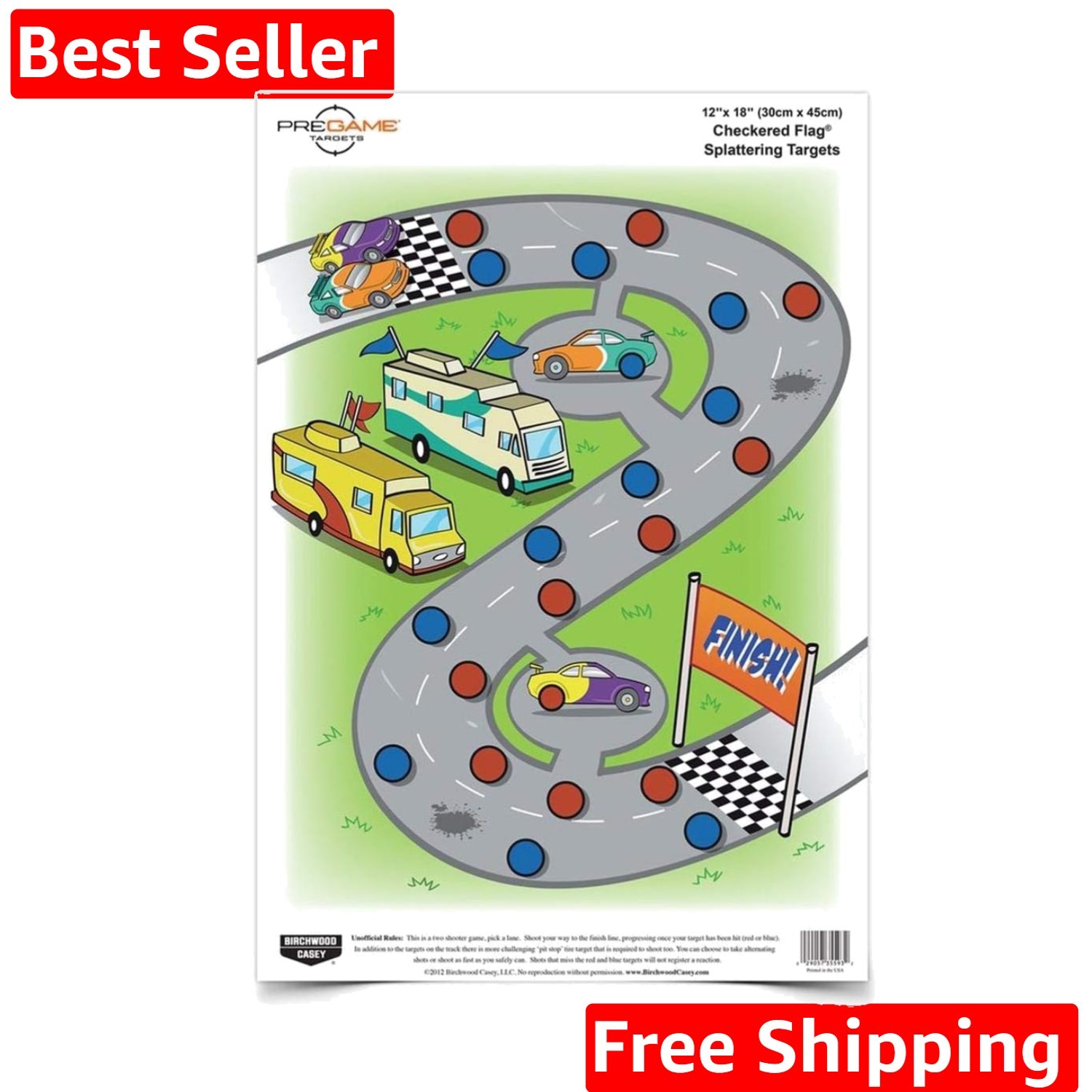 Pregame 12" x 18" Game Shooting Targets - Highly Visible Instant Splattering ...