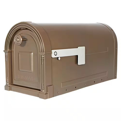 Architectural Mailboxes Garrison Venetian Bronze, Large, Post Mount Mailbox