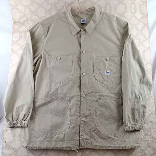 Lee Workwear Coaches Giacca Uomo XXL Beige Twill Salina Stone Snap Chore