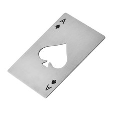 1Pcs Poker Card Bottle Opener Stainless Steel Credit Card Size Metal Bar Tool