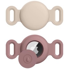 for Air Tag Dog Collar Holder, 2 Pack GPS Tracking Accessories Anti-Lost Sili...