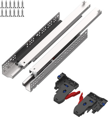 20'' Soft Close Drawer Slides with 3D Locking for Frameless Cabinets - 6 Pairs
