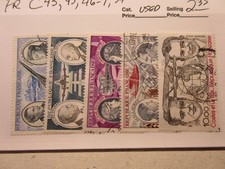 FRANCE C43, C45, C46-7, C54, USED, Lot33, Cat $2.35