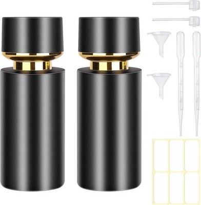 2PCS 50ml Glass Spray Bottle Refillable Perfume Atomizer Travel Cologne Bottle B