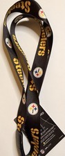 Pittsburgh Steelers NFL Lanyard Keychain ID Holder Breakaway Neck Strap Black