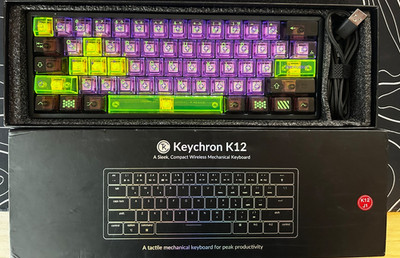 Hot Swappable Keychron K12 Wireless Mechanical Keyboard Aluminum Red Switches PC