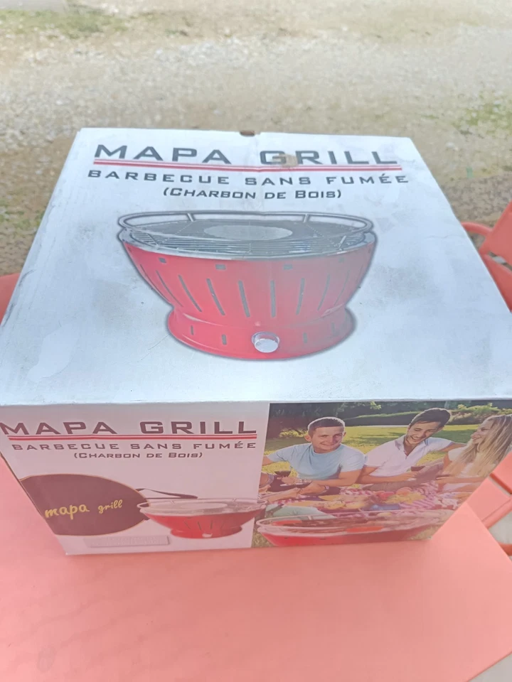 Barbecue portable Mapa Grill Charbon de bois Sans fumée 35cm de diamètre - Photo 1/4