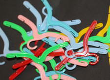  20 VINTAGE DOLL SIZE HARD PLASTIC HANGERS--3.5" WIDE--EXCELLENT 1-20-28