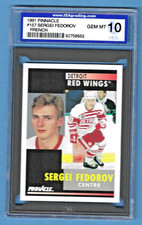 1991 Pinnacle Sergei Fedorov Red Wings #157 Rookie ISA 10 #52758653 HOF 2015