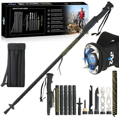 ZAP Hike  n Strike Tactical Walking/hiking Stick/18 in 1 Multi Tools_stun & More