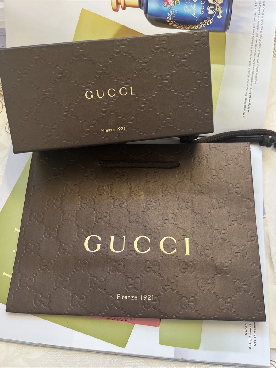 GUCCI Shopping Bag Box Set Empty For Sunglasses Paper Gift Bag Set
