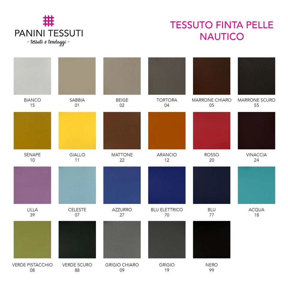 Tessuto finta pelle NAUTICA imbarcazioni rivestimenti arredo AL METRO - Immagine 2 di 2